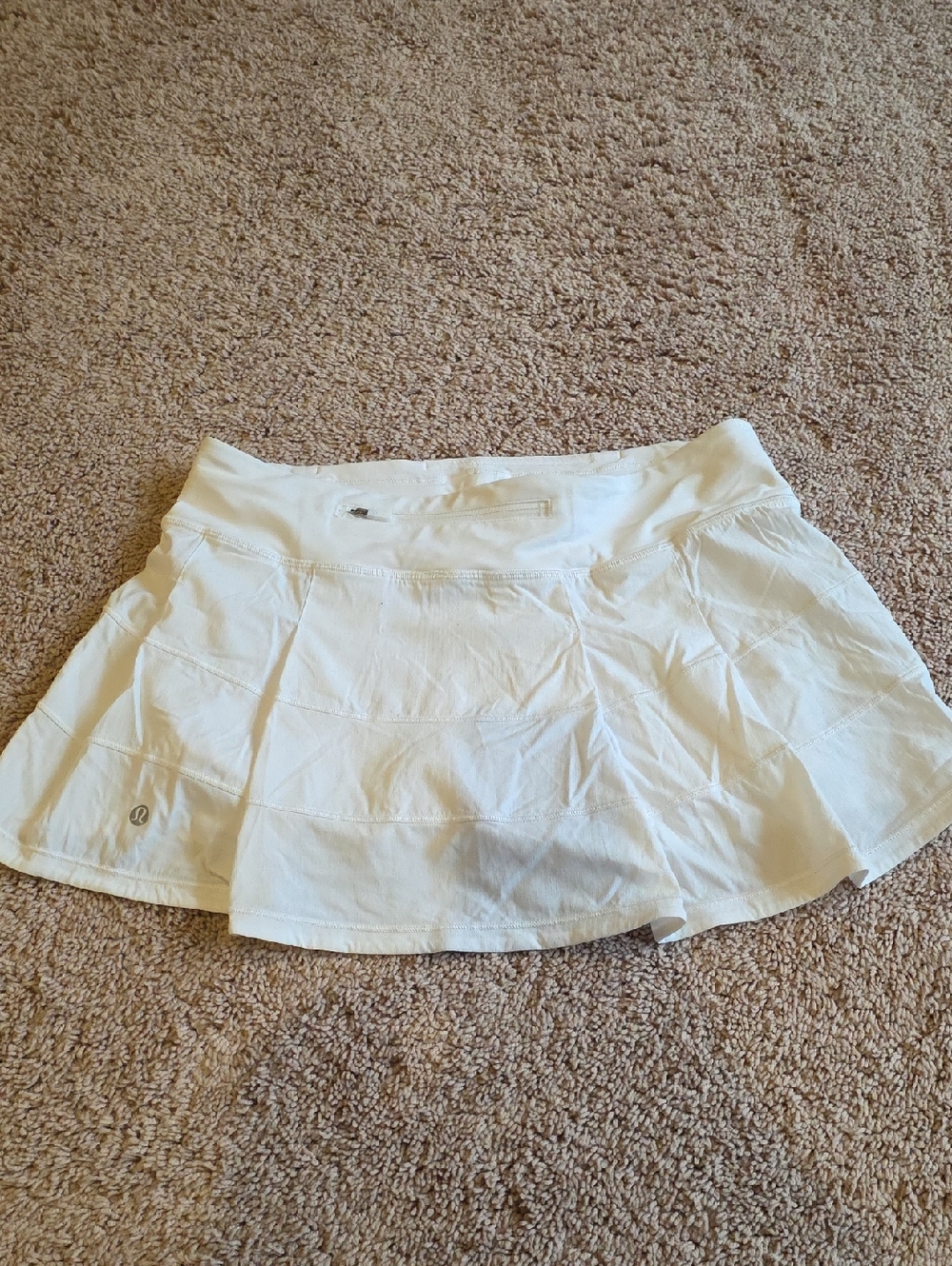 Lululemon White Athletic Skirt with Built-In Shorts